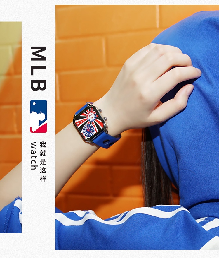 商品[国内直发] MLB|MLB美职棒 大联盟微章两地时间防水石英手表 YH006,价格¥311,第5张图片详细描述