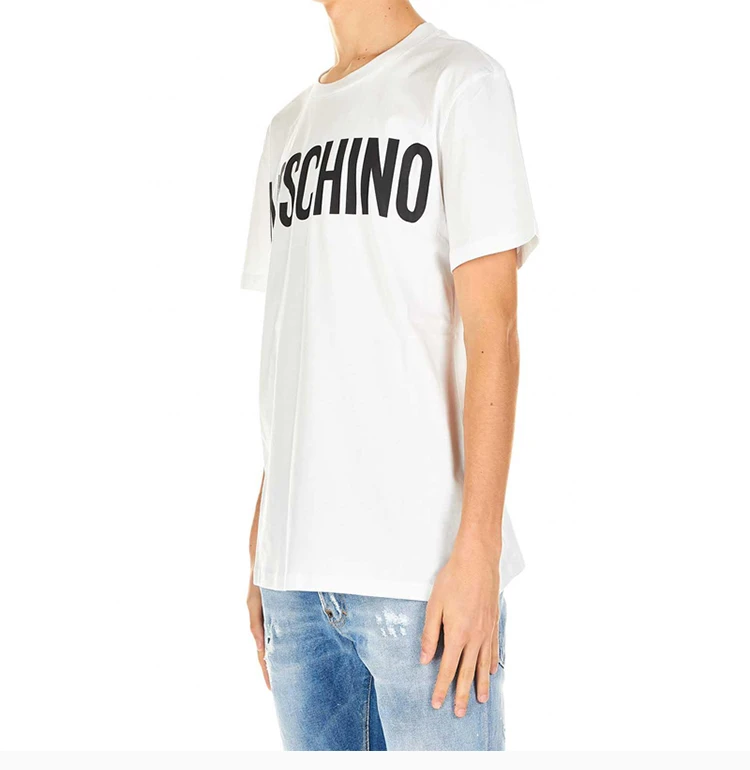 商品Moschino|Moschino 莫斯奇诺 白色棉男士短袖T恤 0705-2040-A1001,价格¥703,第5张图片详细描述