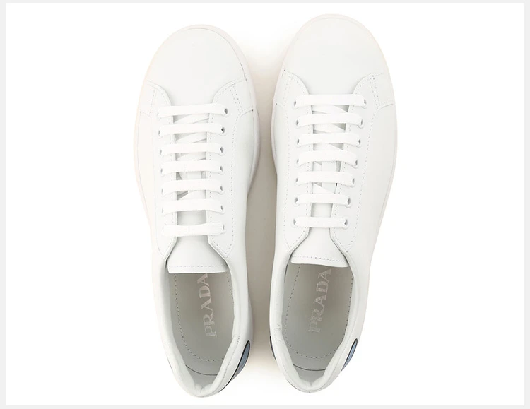 商品Prada|Prada 普拉达 男士皮革圆头logo印花鞋尾经典百搭休闲板鞋 4E3299-3KE5-F0744,价格¥3489,第7张图片详细描述
