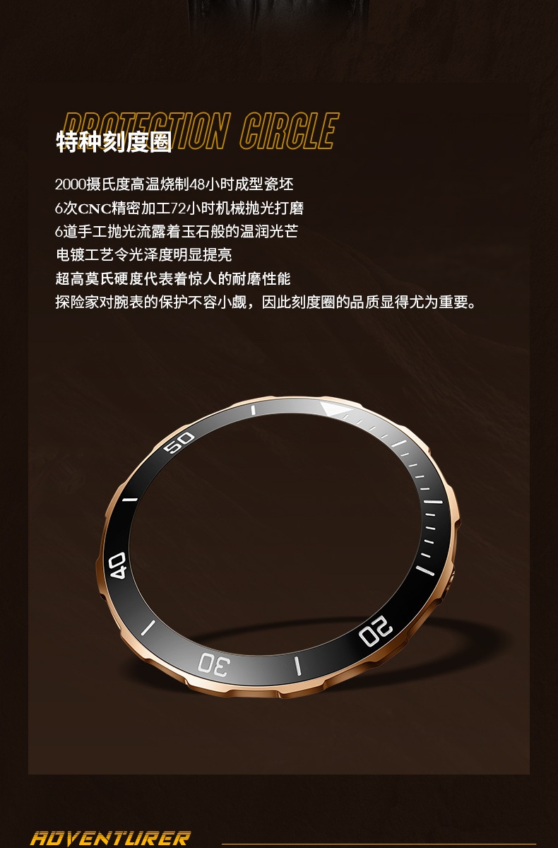 商品[国内直发] Mark Fairwhale|马克华菲新款男士户外登山表 高端防水夜光机械腕表手表,价格¥694,第7张图片详细描述