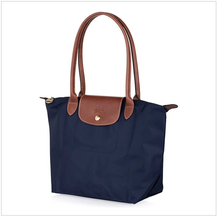 商品Longchamp|Longchamp 珑骧 女士藏蓝尼龙长柄小号购物袋 2605089556,价格¥742,第5张图片详细描述