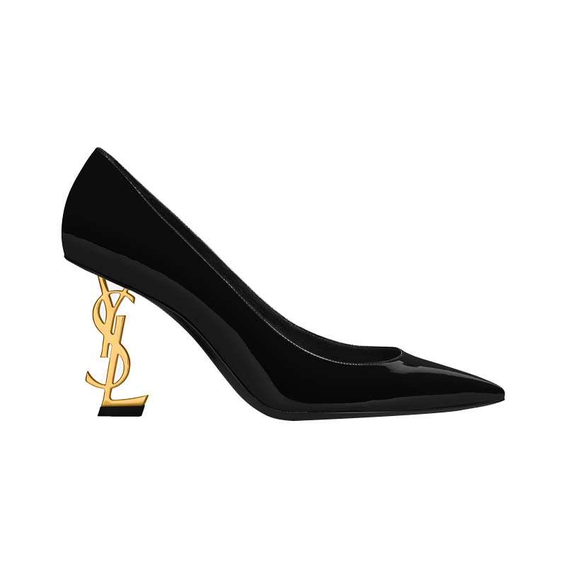 商品Yves Saint Laurent|圣罗兰 女士 OPYUM 金色鞋跟漆�皮高跟鞋,价格¥10389,第5张图片详细描述
