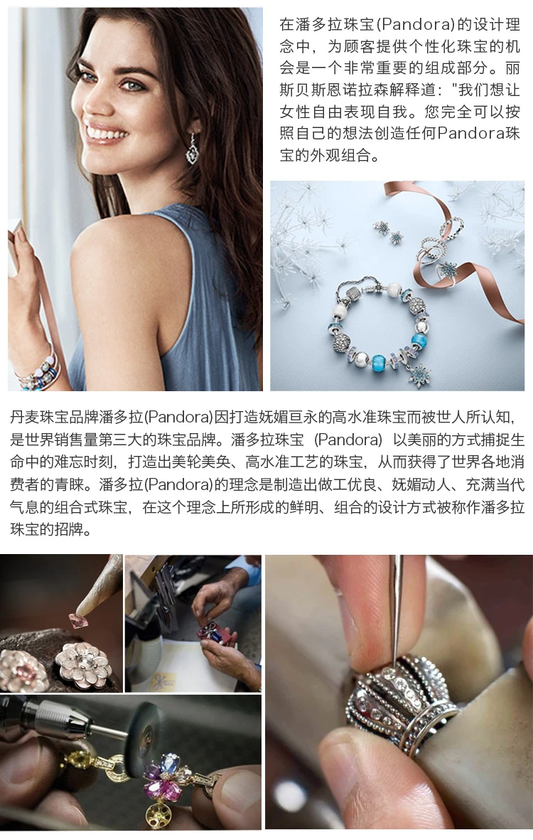 商品[国内直发] PANDORA|PANDORA �银色女士串珠 797047CZ,价格¥269,第8张图片详细描述