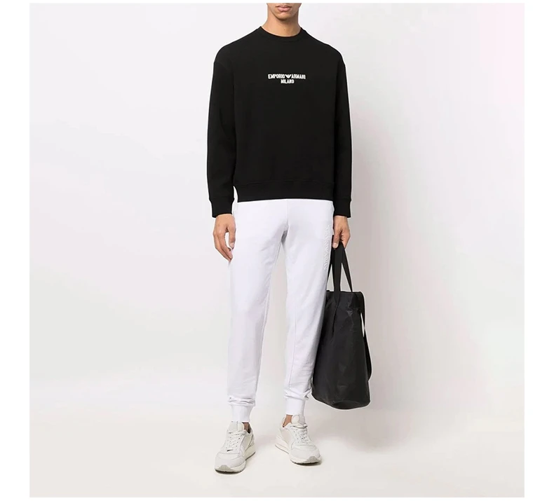 商品Emporio Armani|EMPORIO ARMANI 男黑色套头卫衣 3L1MFE-1JHSZ-0999,价格¥1113,第7张图片详细描述