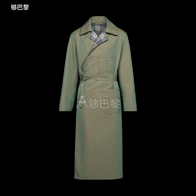 商品MAISON MARGIELA|包邮包税【预售7天发货】 MAISON MARGIELA 24春夏 男士 风衣 Trench-coat réversible en coton tonic S50AH0118S60436702,价格¥23501,第3张图片详细描述