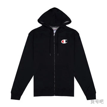 商品[国内直发] CHAMPION|CHAMPION 男士胸前“C”logo+草写logo纯色加绒连帽卫衣 GF91H-586200-BKC,价格¥240,第1张图片详细描述