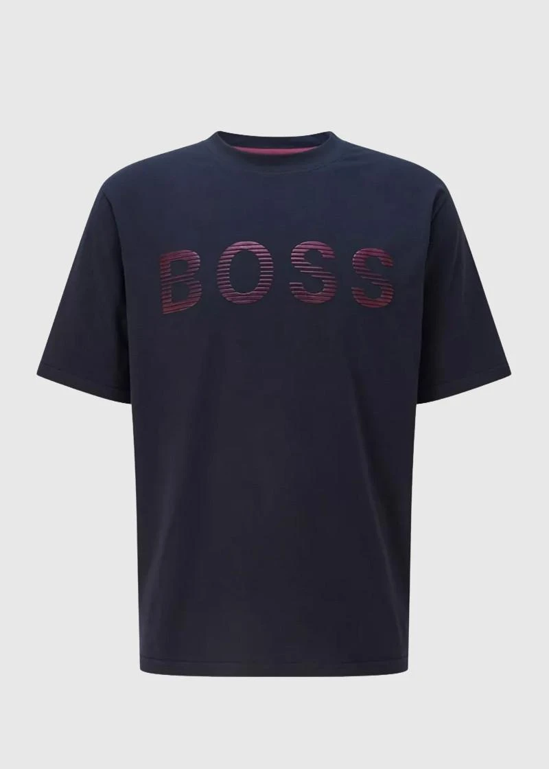 商品[国内直发] Hugo Boss|HUGO BOSS 男士深蓝色棉质短袖T恤 50472217-404,价格¥455,第1张图片详细描述