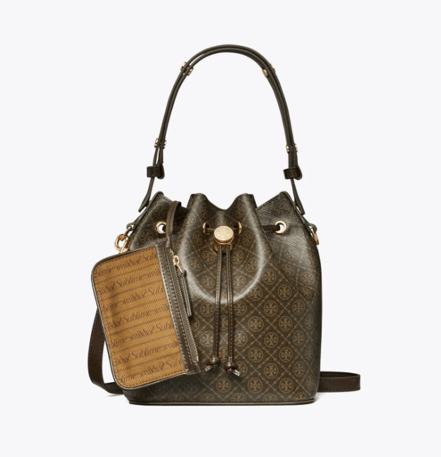 商品Tory Burch|【预售7月底左右发货】TB汤丽柏琦T MONOGRAM中号水桶包女包新款（香港仓发货）,价格¥3039,第33张图片详细描述