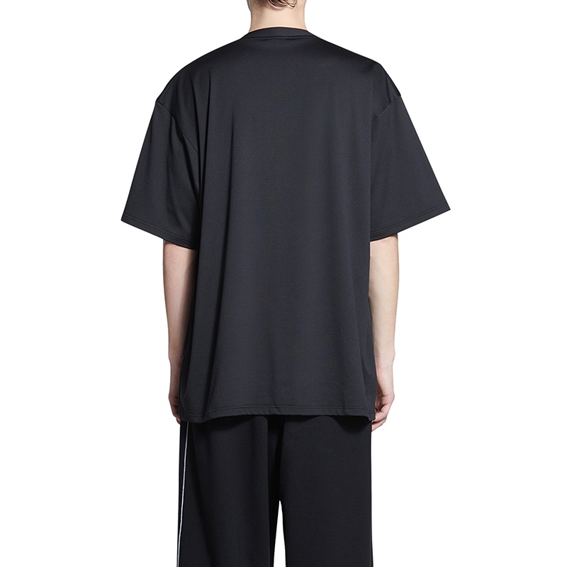 商品Balenciaga|Balenciaga/巴黎世家 22年春夏新款 男士黑色涤纶混纺技术网布游泳T恤6570274B8B51000,价格¥3823,第6张图片详细描述