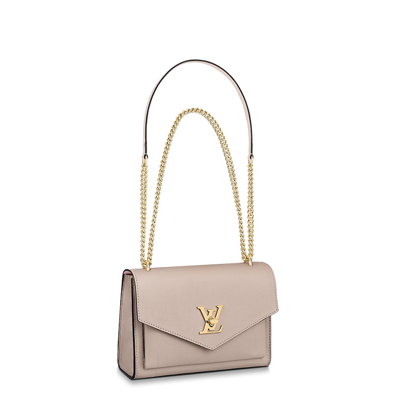 商品Louis Vuitton|预售十天 Louis Vuitton/路易威登 22春夏新款MYLOCKME系列 女士灰褐色粒面小牛皮银扣银链单肩斜挎链条信封包M56137,价格¥20118,第2张图片详细描述