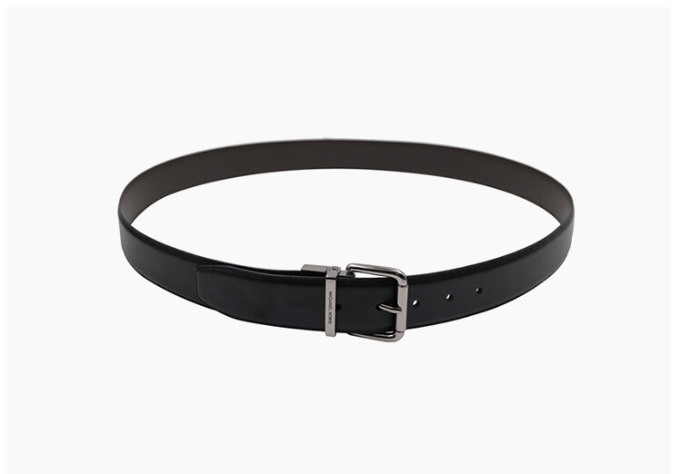 商品Michael Kors|Michael Kors 奥莱款 男士牛皮革针扣腰带36H9LBLY0L-BLK-BRN,价格¥354,第6张图片详细描述