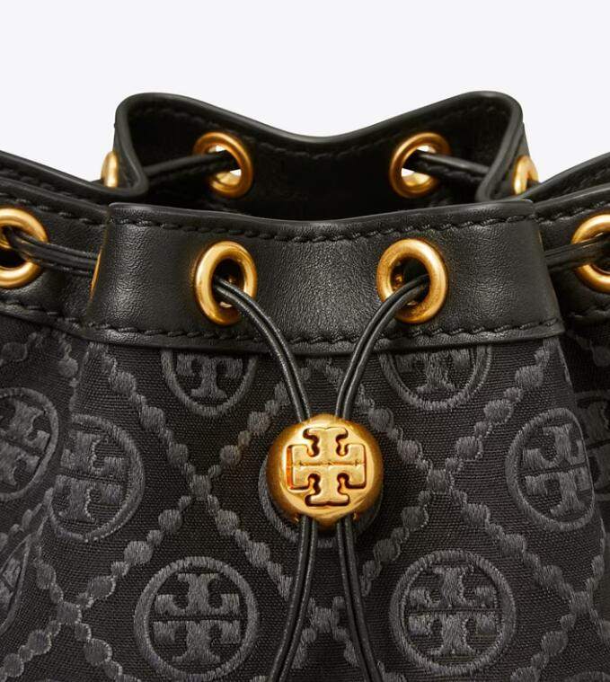 商品Tory Burch|TB汤丽柏琦T MONOGRAM中号水桶包女包（香港仓发货）,价格¥3345,第23张图片详细描述