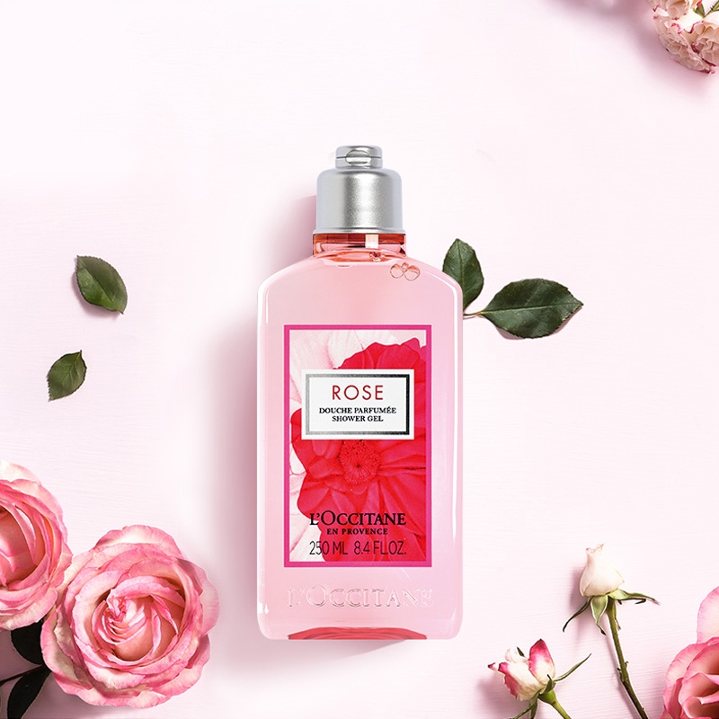 商品L'Occitane|欧舒丹2022限量玫瑰之心套装 沐浴露250ml+香水75ml,价格¥507,第7张图�片详细描述