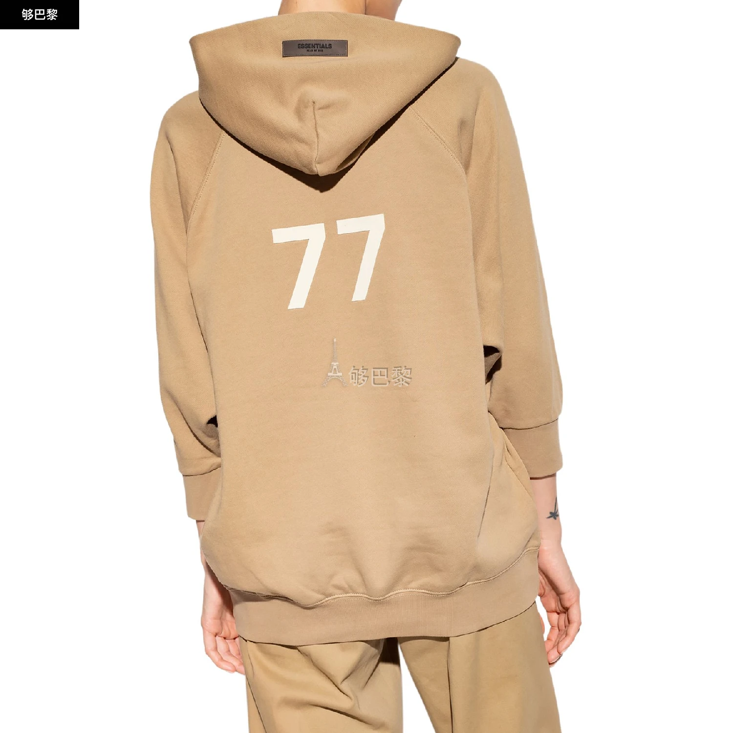 商品Fear of god|【预售】 女士 卫衣 徽标图案连帽衫  FGE497QHBEI,价格¥1319,第4张图片详细描述