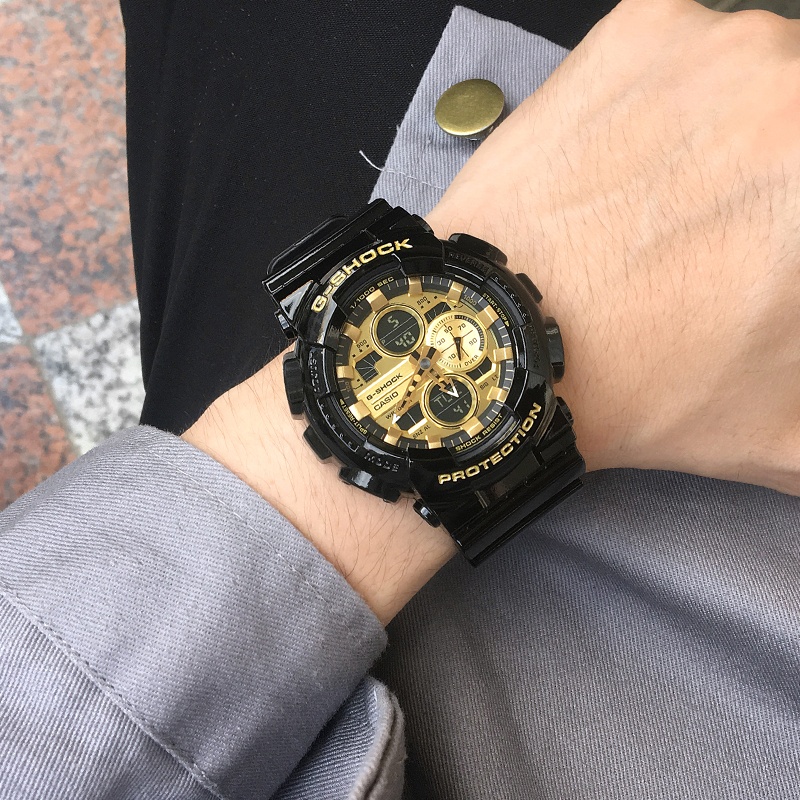 商品[国内直发] Casio|卡西欧新款黑金系列防水潮流电子表手表,价格¥782,第1张图片详细描述