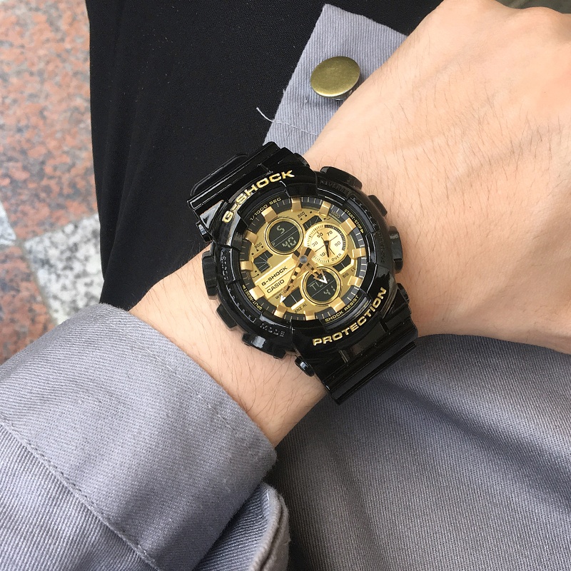 商品[国内直发] Casio|卡西欧新款黑金系列防水潮流电子表手表,价格¥775,第1张图片详细描述