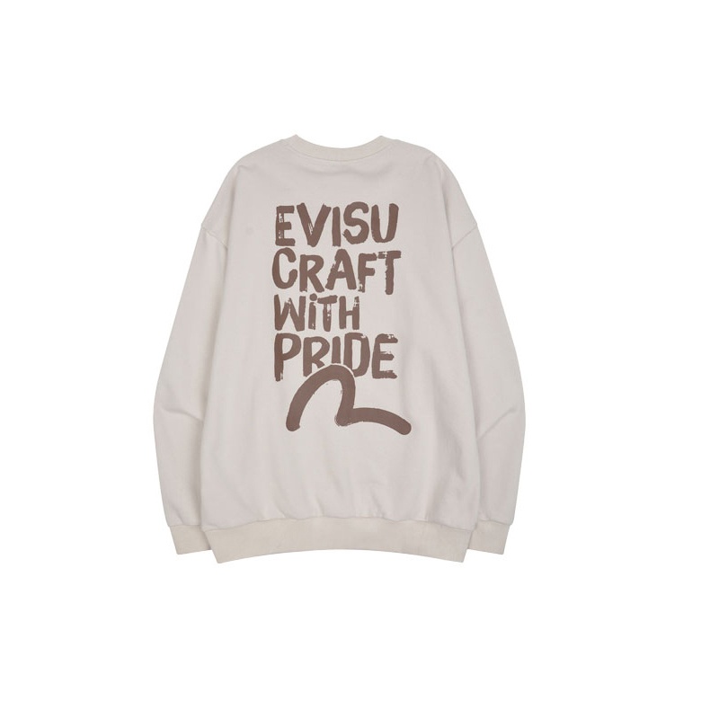 商品Evisu|【享贝家】韩版Evisu 惠美寿福神宽松T恤 男女同款 藏蓝色/灰色/粉色/米色（预售款，10天发货）EU5UTS942,价格¥220,第19张图片详细描述