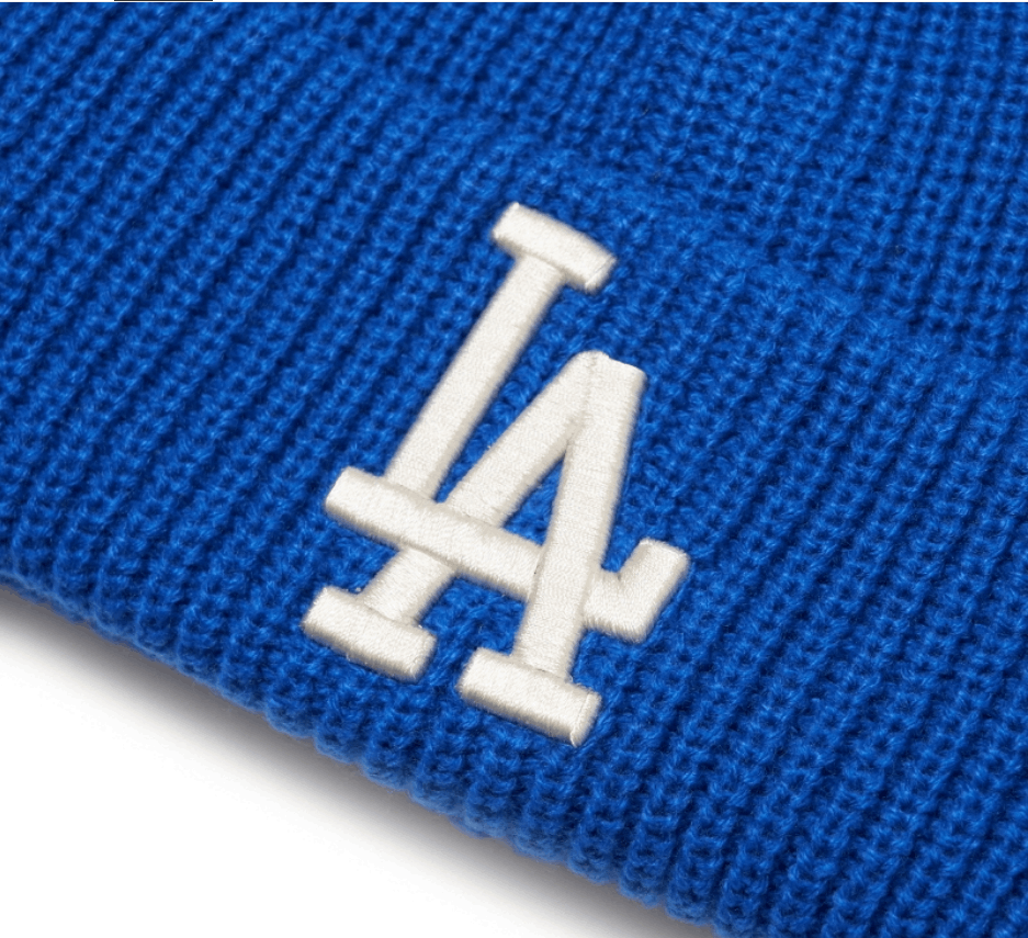 商品MLB|【享贝家】MLB 洛杉矶道奇队 刺绣LA LogO针织毛线帽 男女同款 3ABNM0716K000907BLS,价格¥161,第7张图片详细描述