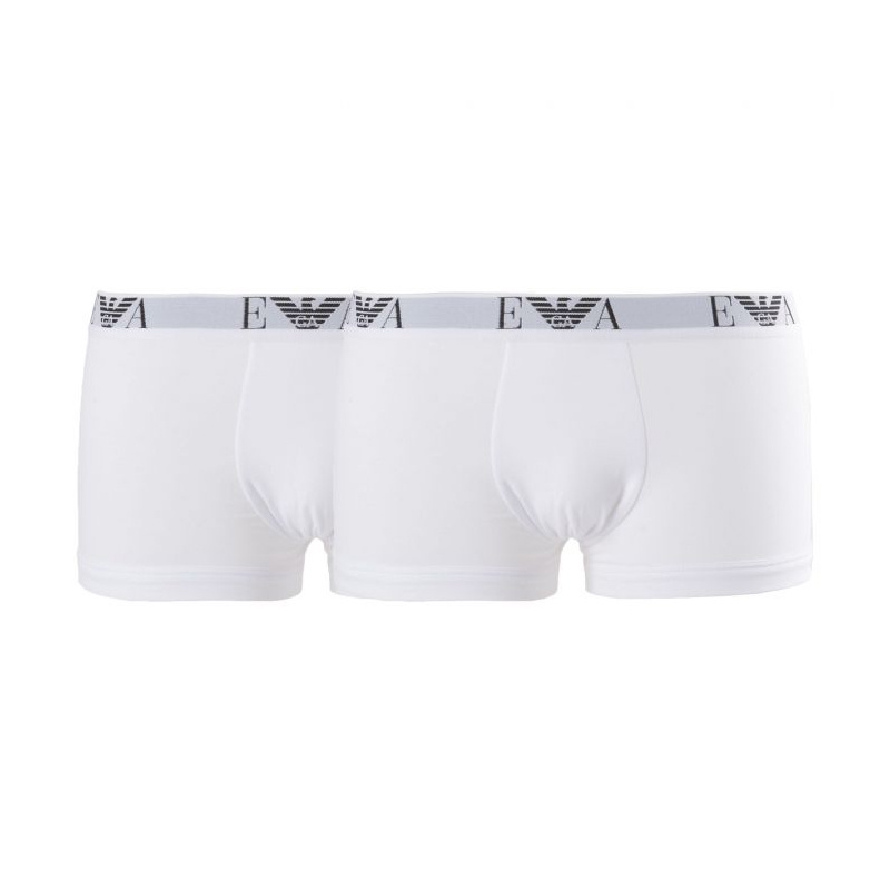 商品Emporio Armani|EMPORIO ARMANI 男士白色棉质内裤2件装 111210-CC715-04710,价格¥256,第3张图片详细描述