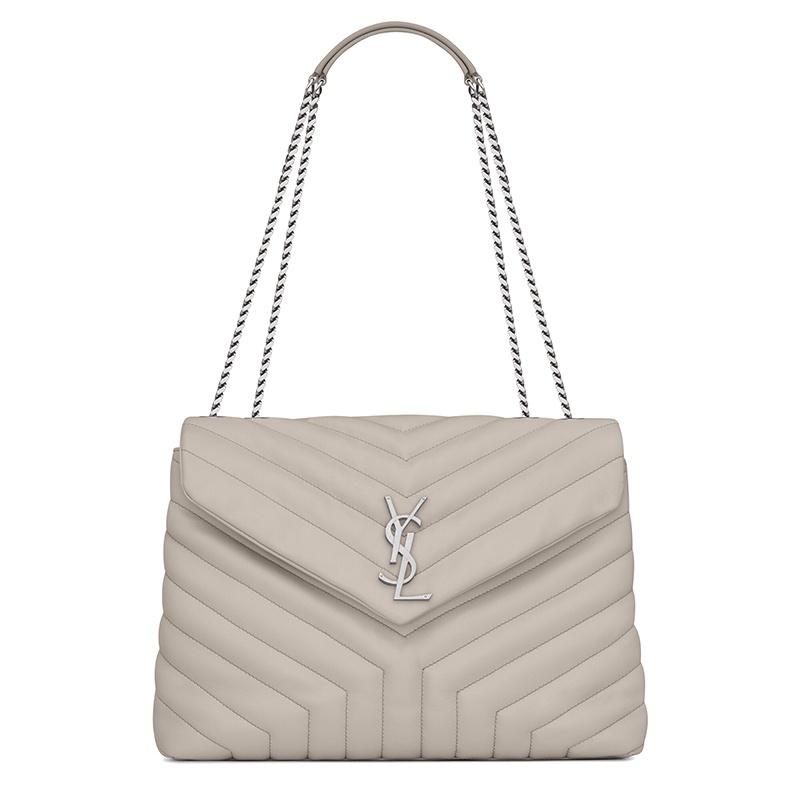 商品Yves Saint Laurent|SAINT LAURENT PARIS/圣罗兰 LOULOU TOY系列 经典女士中号复古白小牛皮Y缝ysl银色徽标手提斜挎单肩包574946DV7269207,价格¥18601,第2张图片详细描述