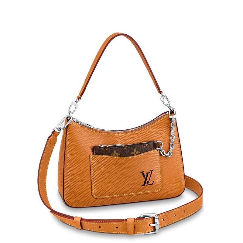 商品Louis Vuitton|【预售十天】Louis Vuitton/路易威登 MARELLE系列 女士焦糖棕黄粒面皮革银扣配可拆卸小袋二合一单肩斜跨手提包M80794,价格¥15937,第2张图片详细描述