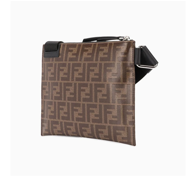 商品[国内直发] Fendi|Fendi 芬迪 男士棕色牛皮复古logo印花手拿包 7VA437-A5K4-F14TW,价格¥5272,第7张图片详细描述