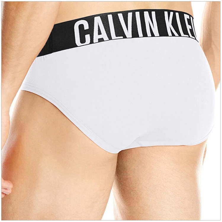 商品[国内直发] Calvin Klein|Calvin Klein 卡尔文 克莱恩 白色涤纶腰边加宽男士三角内裤 NB1044-100,价格¥306,第6张图片详细描述