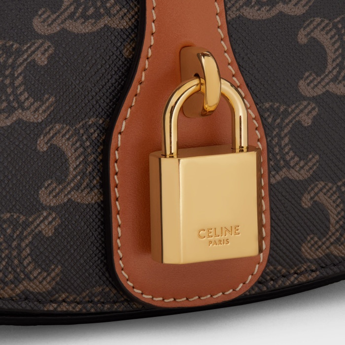 商品Celine|【国内现货已中检】celine赛琳女包TABOU标志印花牛皮革饰带手包10I592DQ2.04LU,价格¥7547,第5张图片详细描述