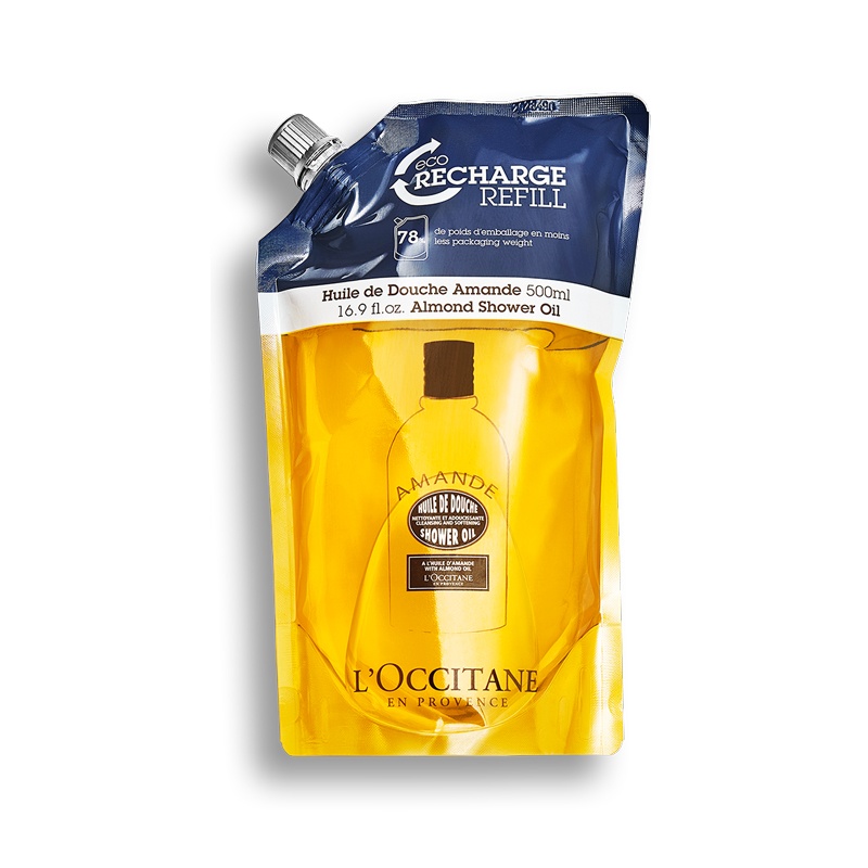 商品L'Occitane|欧舒丹2022限量甜扁桃套装 沐浴油250ml+补充装500ml,价格¥394,第8张图片详细描述