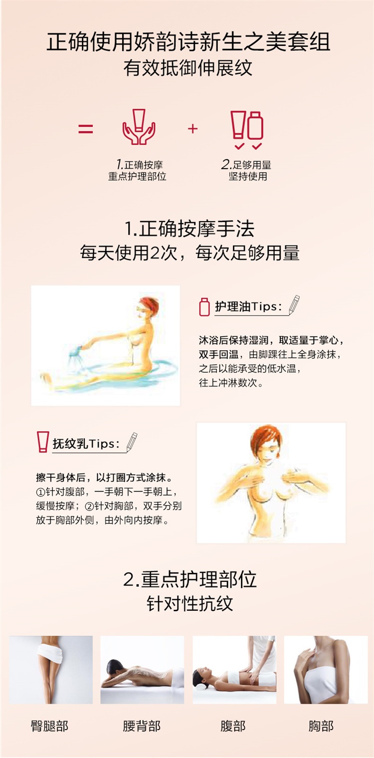 商品Clarins|Clarins娇韵诗准妈妈身体护理预防纹组合套装 抚纹身体霜200ml+身体护理油100ml,价格¥674,第11张图片详细描述
