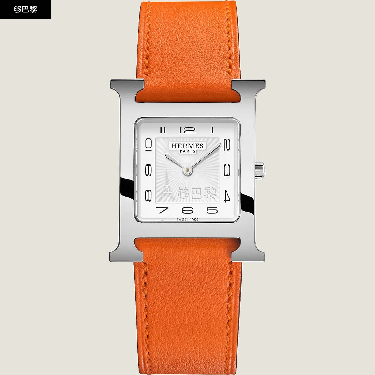 商品Hermes|【预售】 爱马仕 24秋冬 女士 手表带 Bracelet pour Heure H Moyen modèle 30 mm, simple tour WKB0097WK93104,价格¥3173,第4张图片详细描述