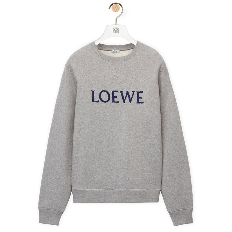 商品Loewe|罗意威（LOEWE）男士混色灰色棉质刺绣卫衣,价格¥4507,第6张图片详细描述