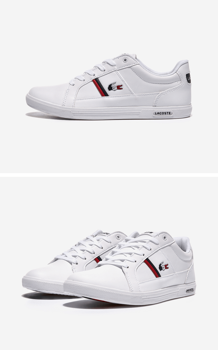商品Lacoste|【Brilliant|包邮包税】法国鳄鱼 EUROPA TRI1 SMA 男生  运动鞋 SNEAKERS  7-39SMA0031 WHT/NVY/RED,价格¥569,第3张图片详细描述