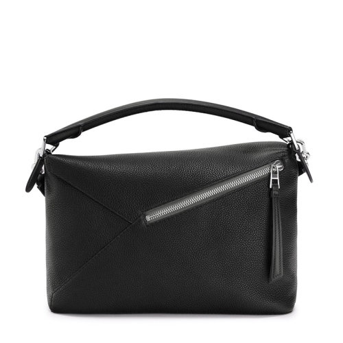 商品Loewe|【包税】LOEWE/罗意威 Puzzle Edge系列 男士大号黑色粒面小牛皮斜挎单肩手提拼图包B510140X01-1100,价格¥23962,第2张图片详细描述