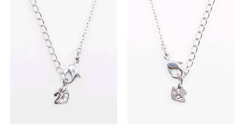 商品[国内直发] Swarovski|SWAROVSKI 施华洛世奇 小黑天鹅吊坠项链锁骨链 5347330【小号黑天鹅】,价格¥377,第5张图片详细描述