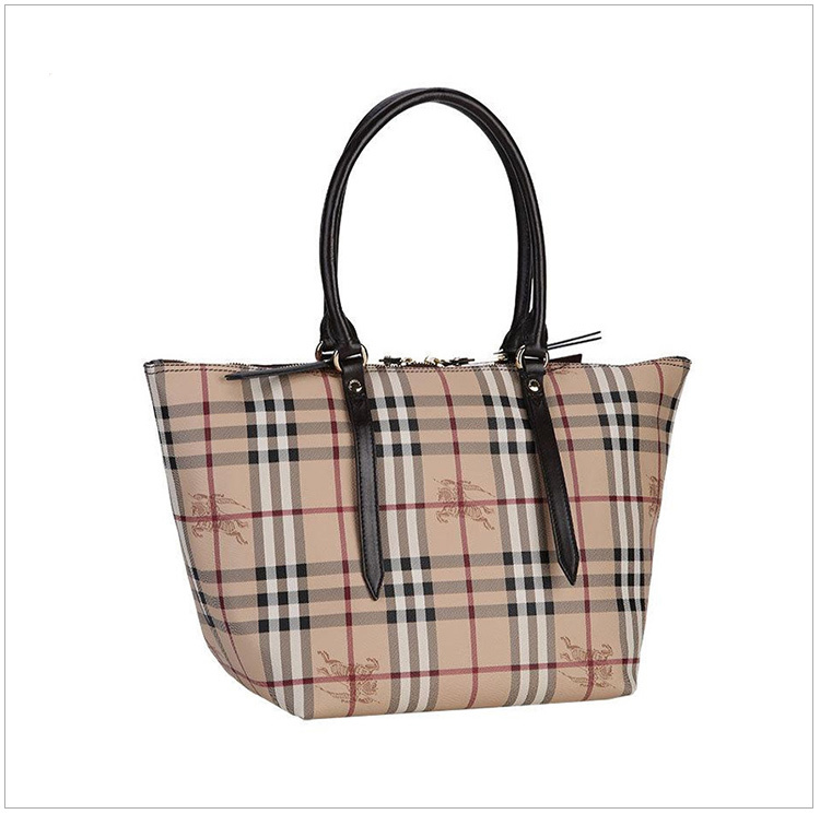 商品Burberry|Burberry 博柏利 女士米色pvc皮革手提包斜挎包 3882392,价格¥3472,第27张图片详细描述