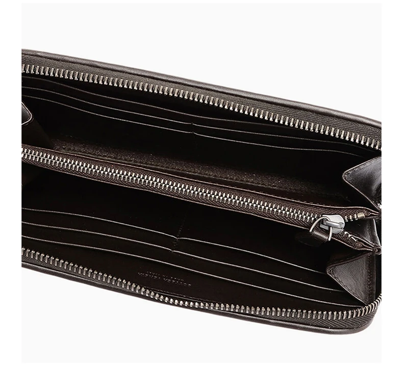 商品[国内直发] Bottega Veneta|Bottega Veneta 葆蝶家 中性深棕色牛皮长款钱包 114076-V4651-2006,价格¥5687,第6张图片详细描述