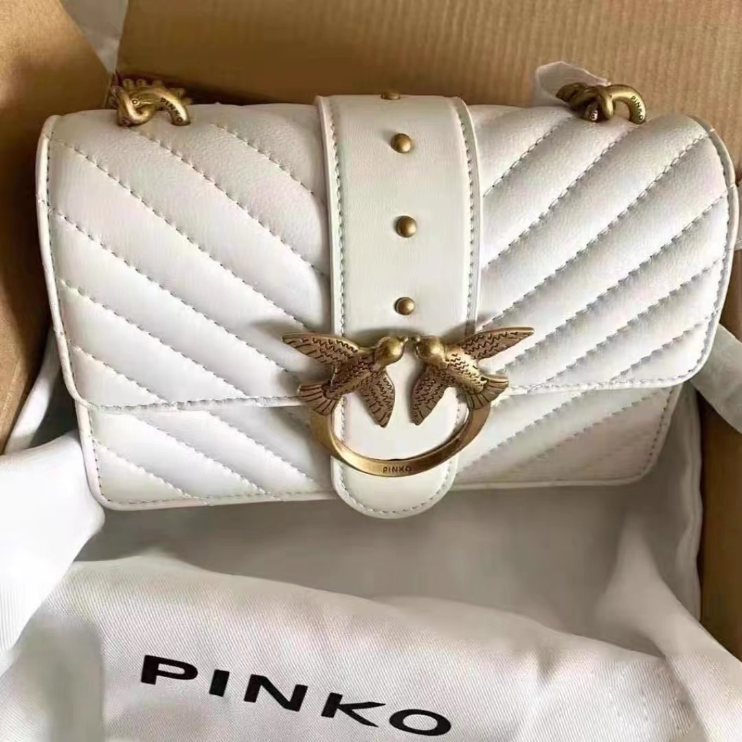 商品PINKO|【享贝家】（国内现货）PINKO 经典链条飞鸟燕子包 单肩斜挎包 女款 白色 1P22BW-Y7FY/Z14 G-QD,价格¥1501,第4张图片详细描述