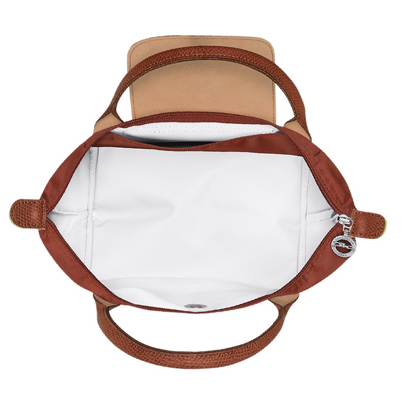 商品Longchamp|LONGCHAMP/珑骧 女士灰色帆布银色五金按扣拉链开合小号手提包,价格¥716,第7张图片详细描述