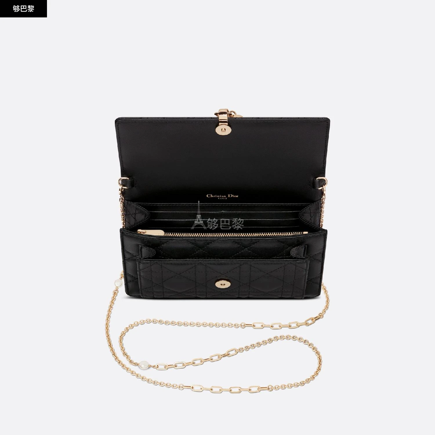 商品Dior|【预售】 迪奥 24秋冬 女士 单肩包 Lady Dior 链条手袋 S0937ONMJ_M900,价格¥19816,第5张图片详细描述