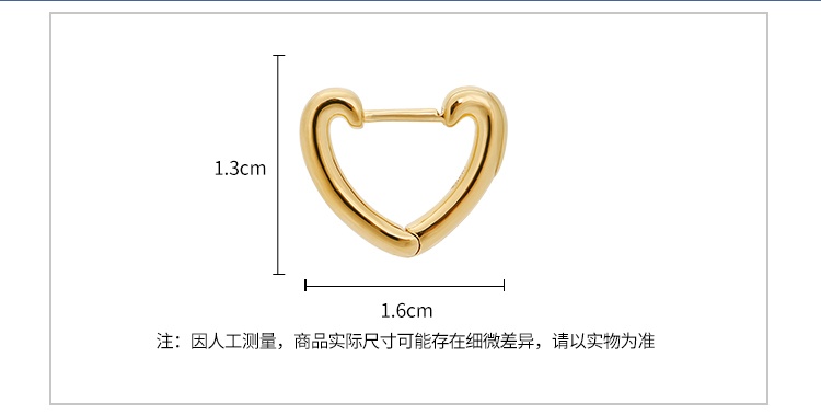 商品apm Monaco|单只爱心耳环新款时尚简约个性设计感AE12288（香港仓发货）,价格¥296,第2张图片详细描述