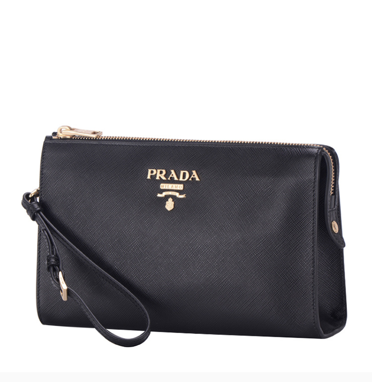 商品Prada|Prada 普拉达 男士黑色牛皮手拿包 1NE007-PN9-F0002,价格¥4131,第8张图片详细描述