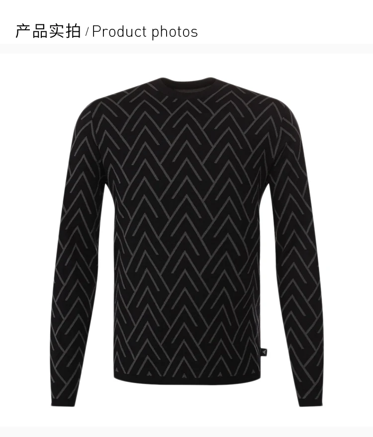 商品Emporio Armani|Emporio Armani 安普里奥 阿玛尼 男士深蓝色毛衣 6G1MT1-MTXZ-F925,价格¥1476,第3张图片详细描述