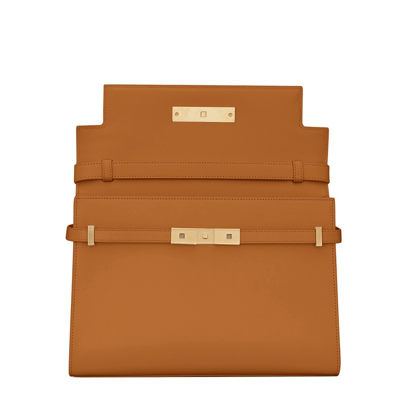商品Yves Saint Laurent|SAINT LAURENT PARIS/圣罗兰 YSL MANHATTAN系列 女士软木色牛皮革翻盖斜挎手提单肩包,价格¥18519,第5张图片详细描述