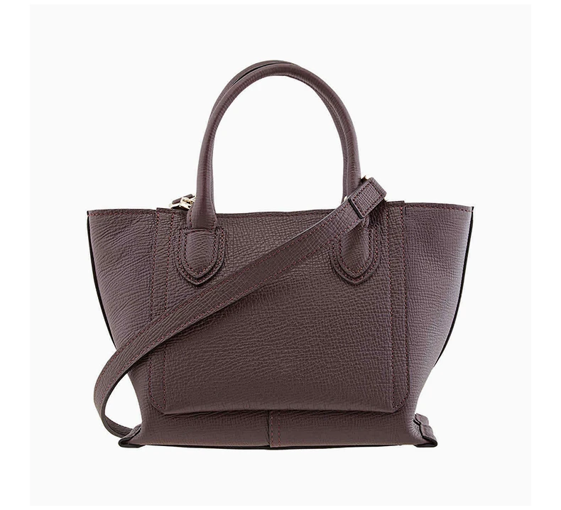 商�品[国内直发] Longchamp|LONGCHAMP 女士MAILBOX系列深紫色牛皮小号手提单肩斜挎包 10103HTA061,价格¥4455,第6张图片详细描述