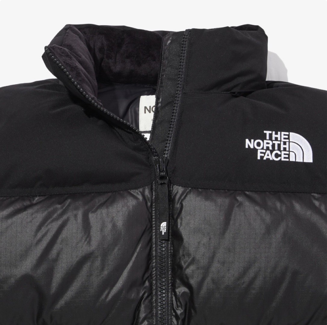 商品The North Face|【享贝家】（预售）THE NORTH FACE Logo刺绣拉链立领羽绒服 韩版冬季 情侣款 男女同款 黑色 NJ1DN50J-BLK,价格¥1458,第6张图片详细描述