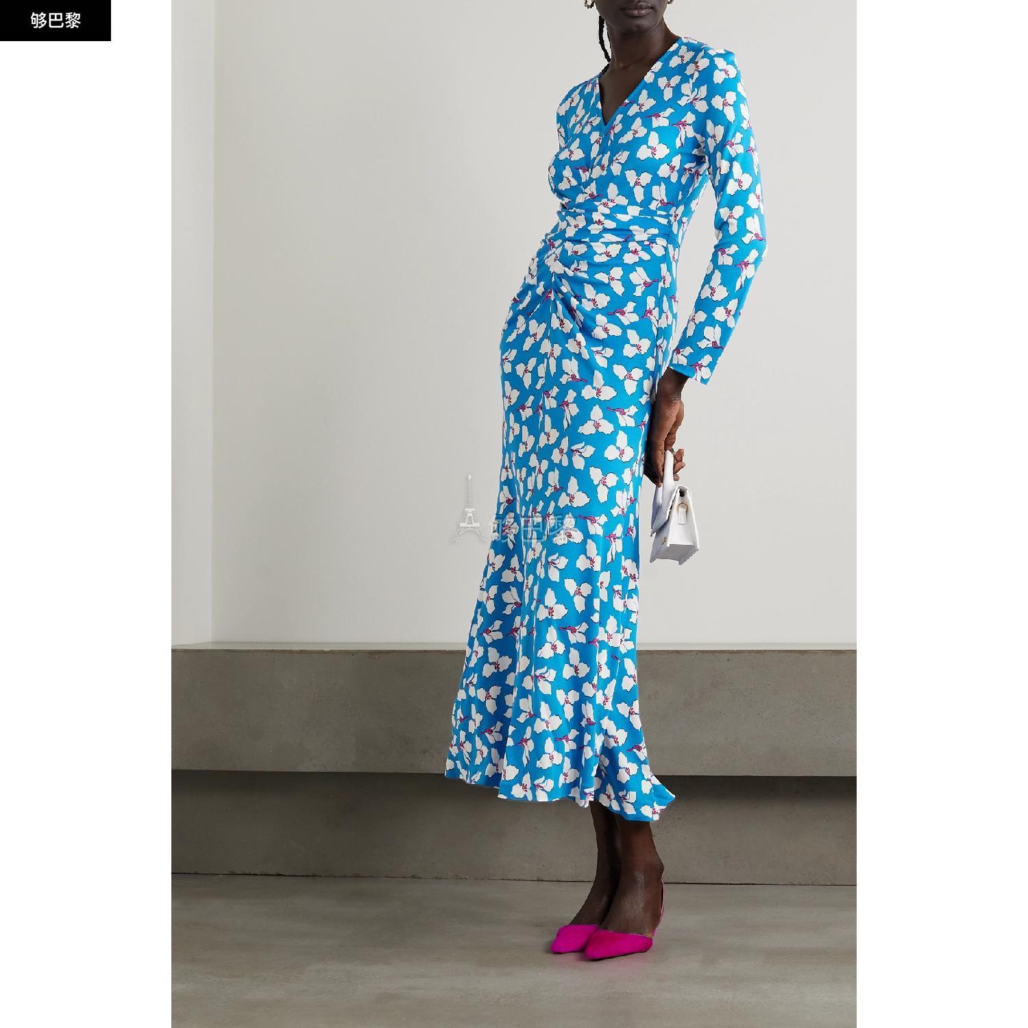 商品Diane von Furstenberg|包邮包税【预售7天发货】 DIANE VON FURSTENBERG 23秋冬 女士 连衣裙 Timmy 缩褶花卉印花弹力平纹布中长连衣裙 1647597303930870 DVFDL1R006GFMSB ,价格¥4808,第5张图片详细描述