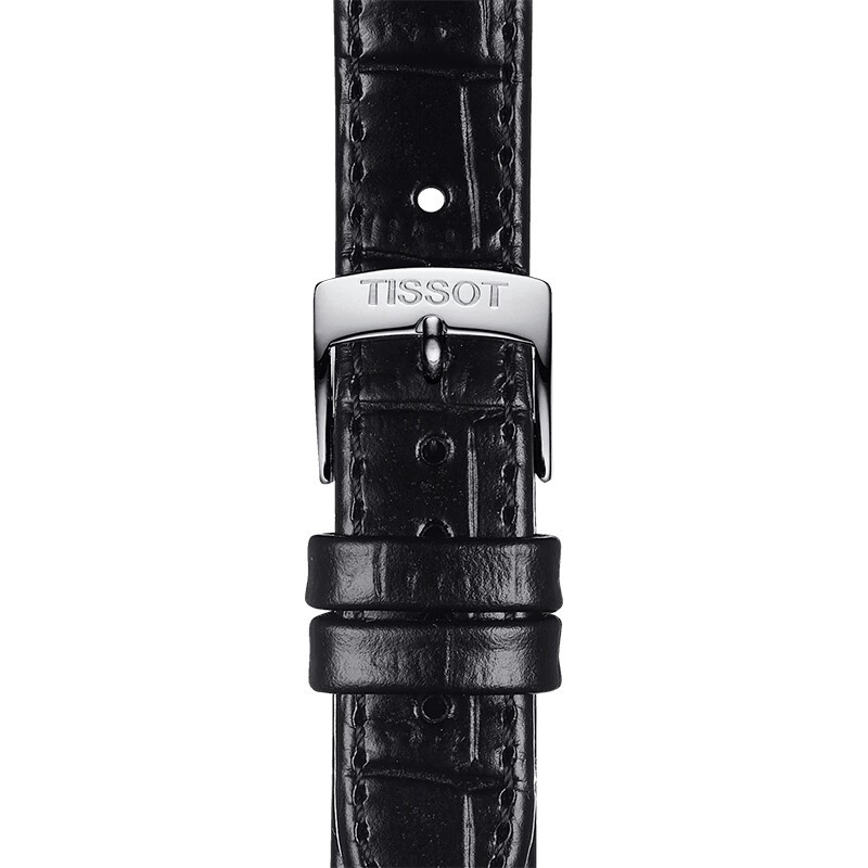 商品Tissot|预定款1-2周 TISSOT/天梭  卡森系列精钢表壳黑色皮革表带女士石英腕表,价格¥1848,第3张图片详细描述