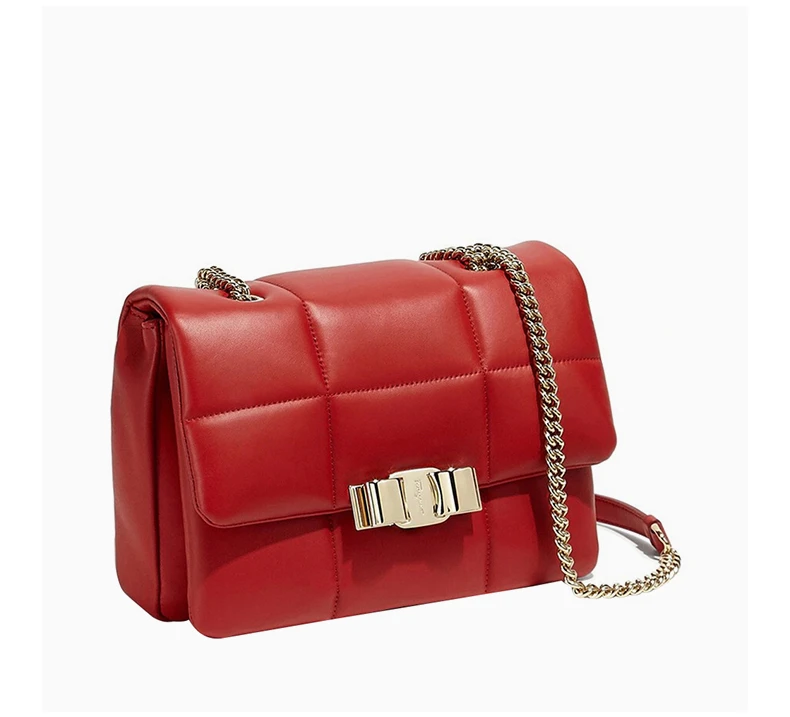 商品[国内直发] Salvatore Ferragamo|SALVATORE FERRAGAMO 女士红色牛皮单肩斜挎包 21-H342-709439,价格¥7568,第6张图片详细描述