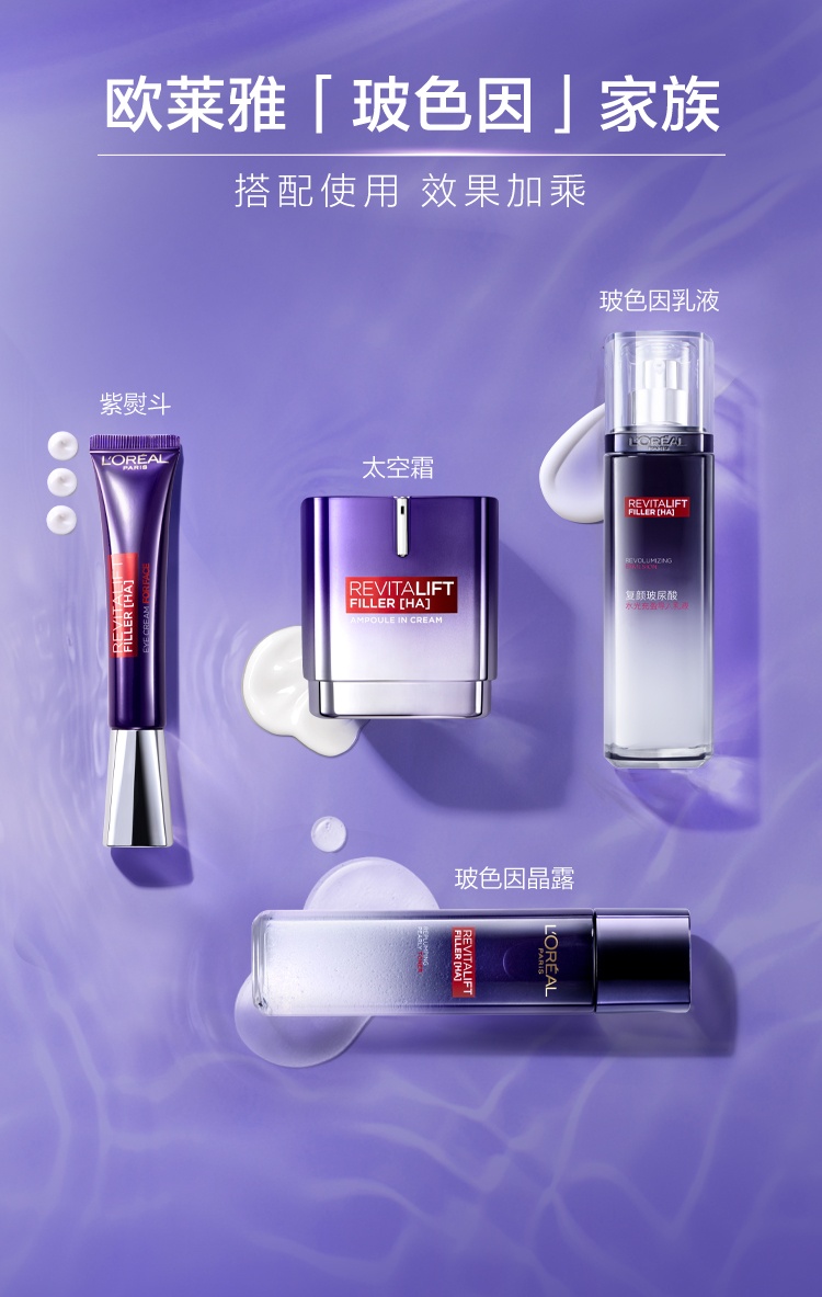 商品L'Oreal Paris|欧莱雅复颜玻尿酸水光充盈导入晶露紧致补水保湿淡化细纹护肤品,价格¥207,第11张图片详细描述